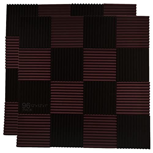 96 Pack Acoustic Foam Panel Tiles