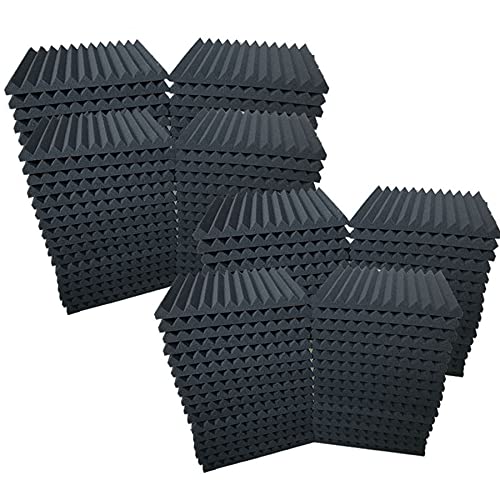 XIN&LOG Black Acoustic Foam Panels - 96 Pack