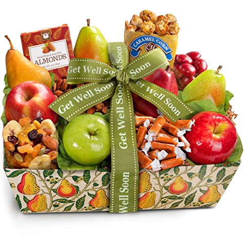 A Gift Inside Get Well Soon Orchard Delight Fruit and Gourmet Gift Basket
