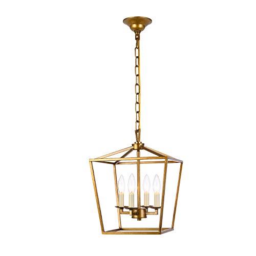 A1A9 4-Light Lantern Chandelier Ceiling Light Fixture