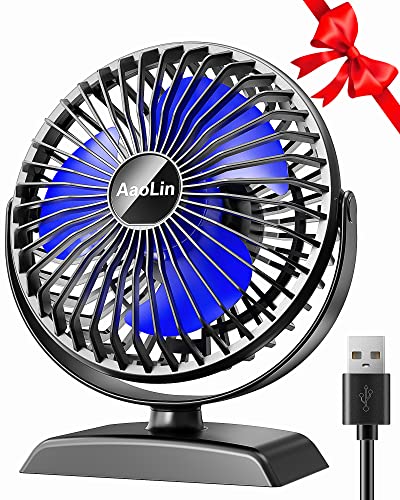 AaoLin USB Desk Fan: Quiet, Portable, 3-Speed, 360° Rotation
