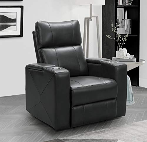 Abbyson Gel Leather Power Reclining Theater Seating Armchair