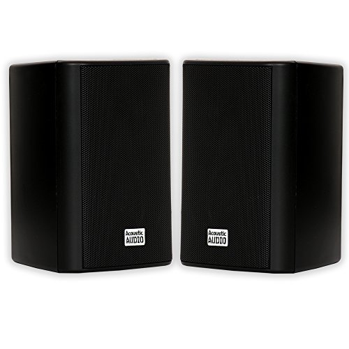 Goldwood AA351B 2 Way Indoor Outdoor 500W Speakers (1 Pair, Black)