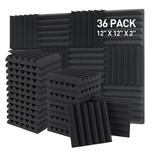 Acoustic Foam Panels - 36 Pack Wedges