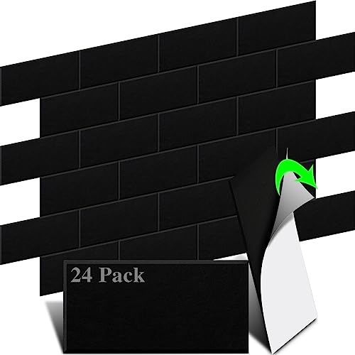 TIQUKDELY Acoustic Panels 24 Pack Self-adhesive Wall Soundproofing