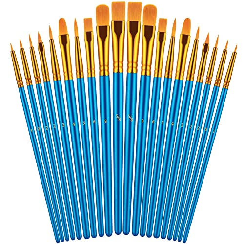 Fine Tip Paint Brushes,BWLKY 60pcs Miniature Paint Brushes Fine Detail 00 Paint Brush Tiny Painting Brushes for Acrylic Oil Watercolor, Face Nail Art