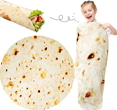 Acteb Kids & Pets Burrito Tortilla Blanket: Novelty Flannel Wrap