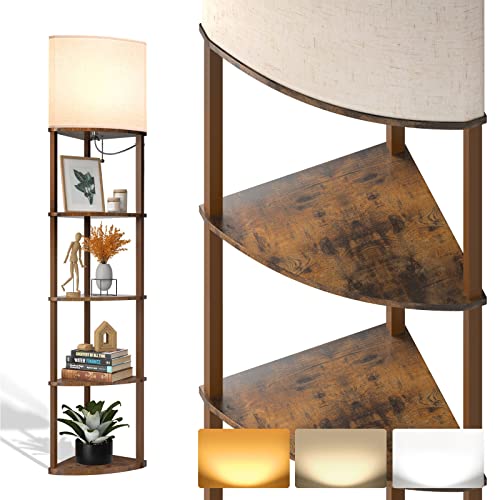 addlon Corner Lamps 5-Tier Shelf Floor Lamp Display