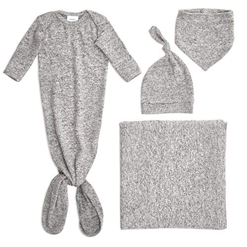aden + anais Newborn Gift Set: Knotted Gown, Swaddle, Hat, Bib