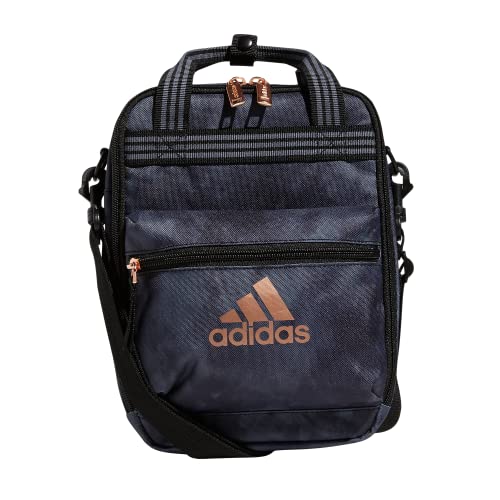 adidas Squad Insulated Lunch Bag, Stone Wash Carbon/Rose Gold, One Size