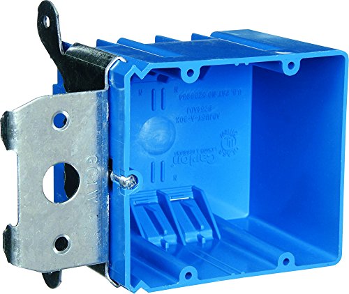 Adjustable 2 Gang Outlet Box, Blue