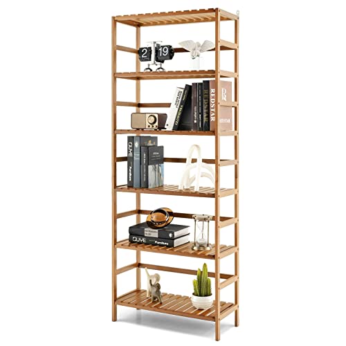 Adjustable Bamboo Bookshelf