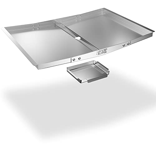 Adjustable Grease Tray with Catch Pan for Gas Grills