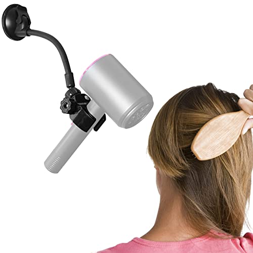 360° Rotating Hands-Free Hair Dryer Holder Stand - Black