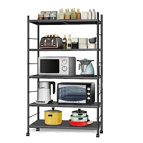 Adjustable Heavy Duty Metal Wire Shelves: 5-Shelf Storage Rack