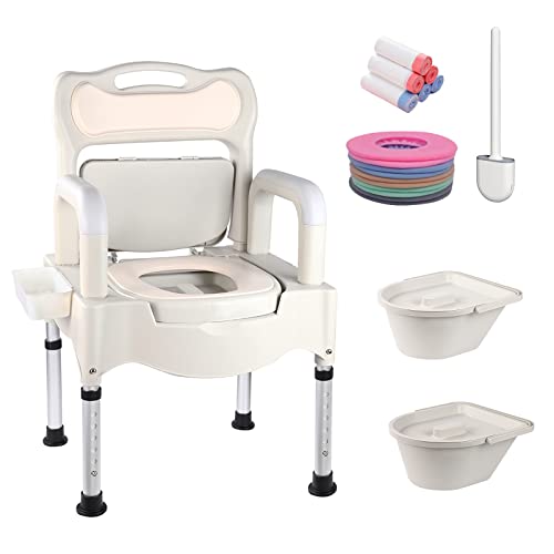 Adjustable Height Bedside Commode Toilet Chair