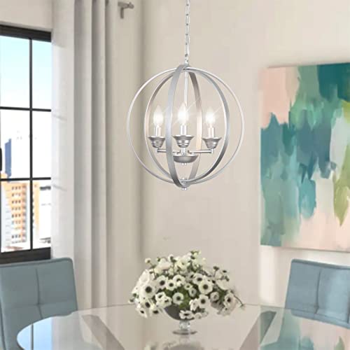 Adjustable Height Orb Chandelier