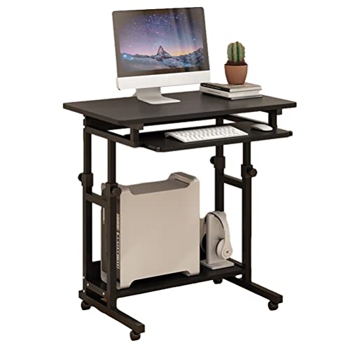Adjustable Laptop Cart with Storage and Wheels