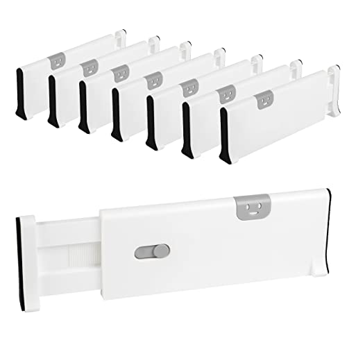 Adjustable Plastic Drawer Dividers Pack of 8
