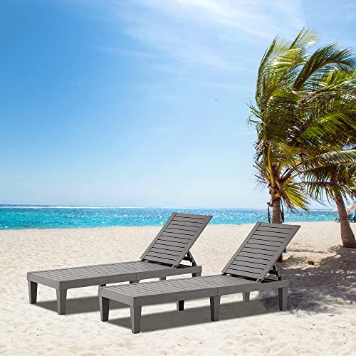 Adjustable Pool Lounge Chair for Outdoor Sunbathing