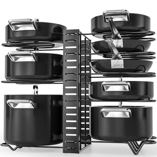 Adjustable Pot Rack Organizer for Kitchen Storage