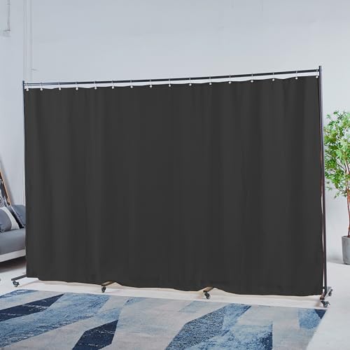 Adjustable Privacy Screen Partition with Lockable Wheels