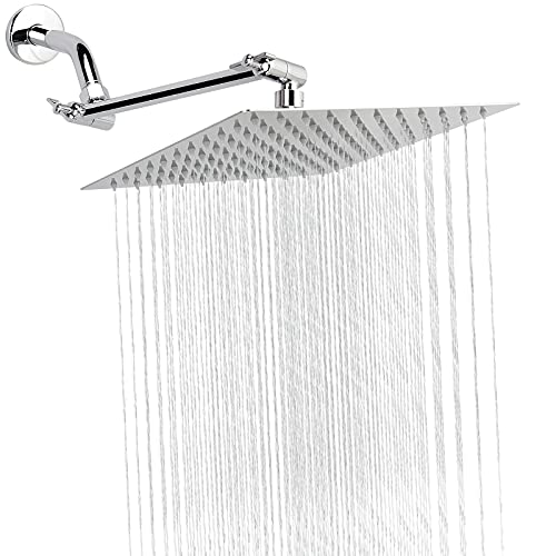 Adjustable Rain Shower Head with Extension Arm