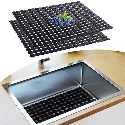Bligli Silicone Sink Divider Mat, Large Durable Sink Saddle Pad with No  Suction Cup, Kitchen Divided Sink Protector Mat for Glassware Dishes, Easy  to