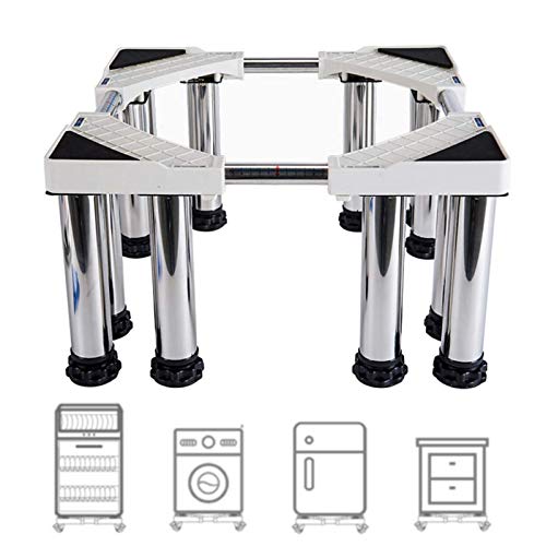 Adjustable Stainless-Steel Washer and Dryer Stand