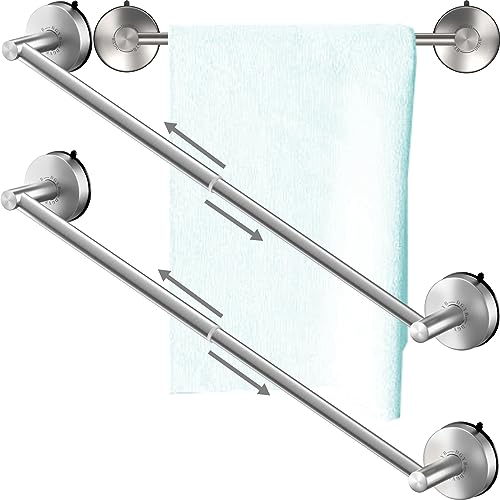 Adjustable Suction Cup Towel Bar for Bathroom