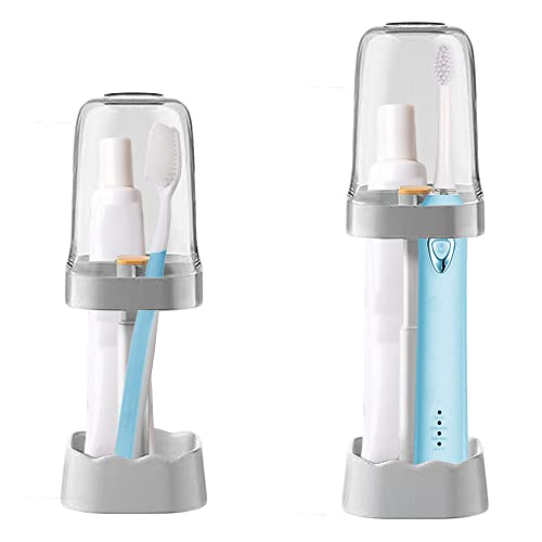 Adjustable Toothbrush Holder Stand with Cover