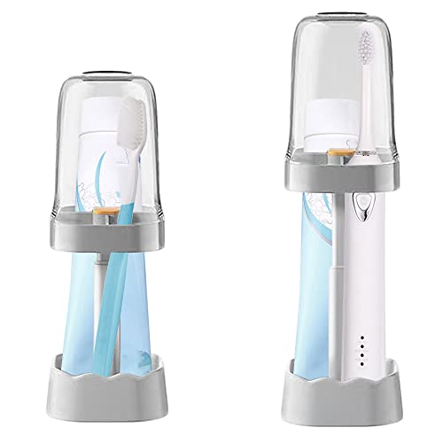 Adjustable Toothbrush Holder Stand with Cover & Cup