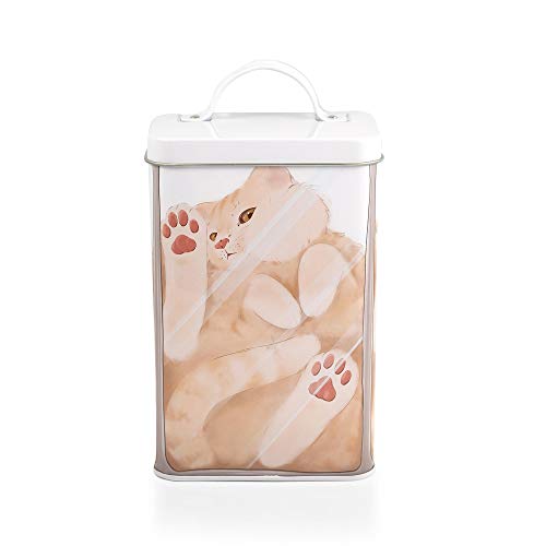 Adorable Cat Food Storage Tin