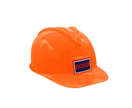 Orange Engineer Hard Hat | Construction Worker Costume Prop | Party Theme Hats