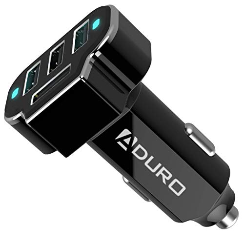 Aduro 4 Port Car Charger USB Adapter