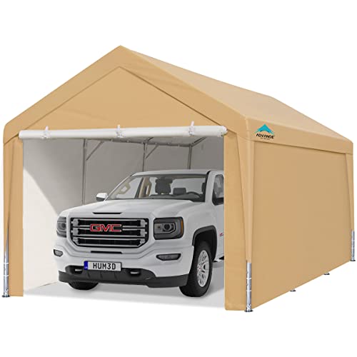 Outdoor Carport Canopy Garage with Adjustable Heights & Removable Sidewalls