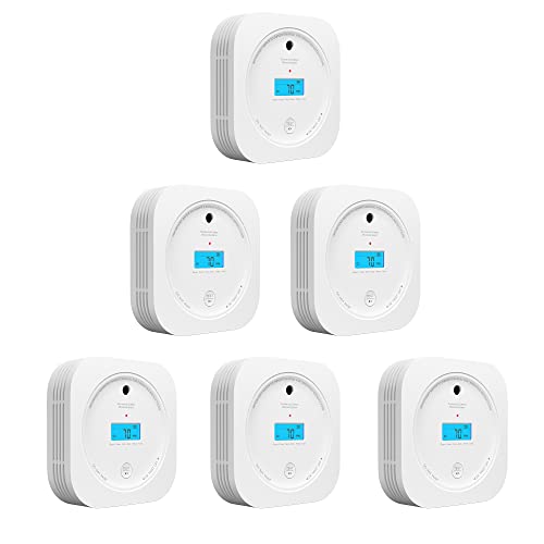 AEGISLINK Smoke and CO Detector 10-Year Lifespan with Replaceable Battery, SC200, 6-Pack