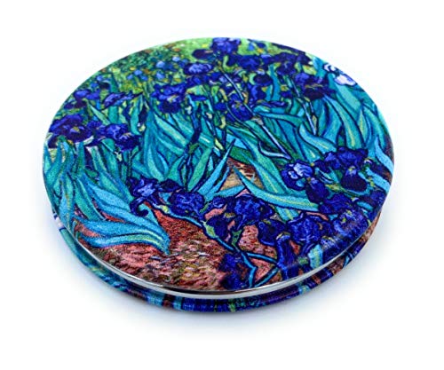 Aeisage Van Gogh Irises Pocket Mirror for Women: Unique Artistic Gift