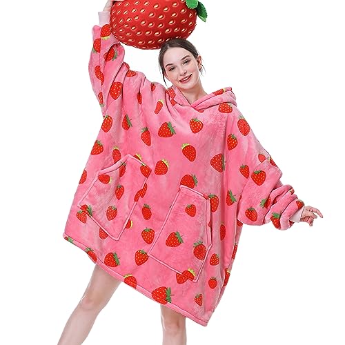 Aemicion Strawberry Blanket Hoodie - Stay Warm and Cozy in Style