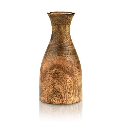 AeraVida Wooden Bottle Shaped Vase