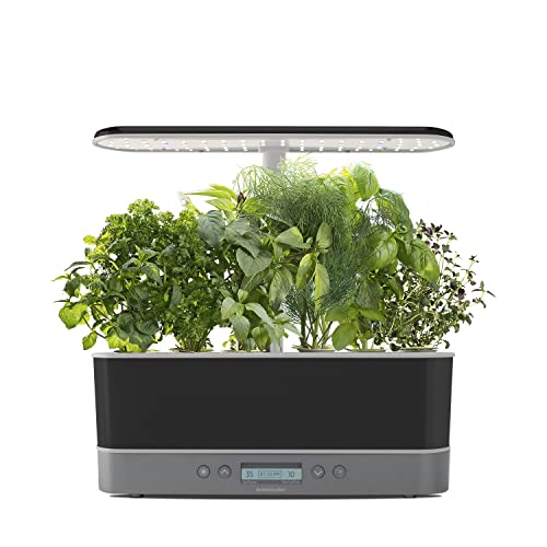 AeroGarden Harvest Elite Slim Indoor Garden Hydroponic System with LED Grow Light and Herb Kit, Holds up to 6 Pods, Platinum