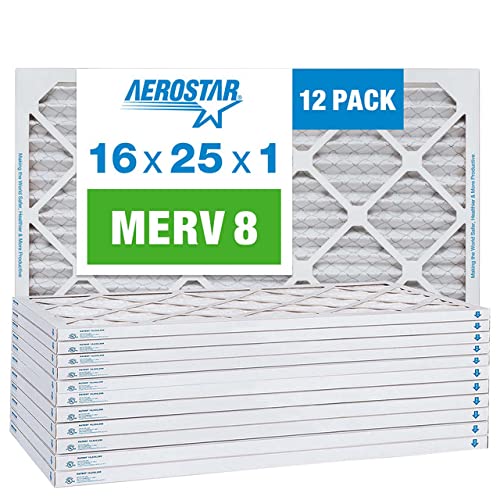 Aerostar 16x25x1 MERV 8 Pleated Air Filter