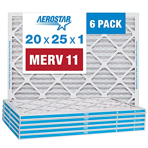 Aerostar 20x25x1 MERV 11 Pleated Air Filter