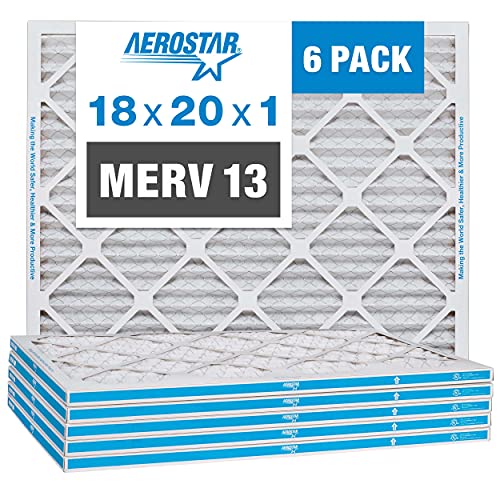 Aerostar MERV 13 Pleated Air Filter, 6-Pack