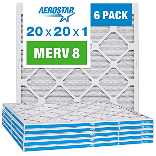 Aerostar MERV 8 Pleated Air Filter - 6 Pack
