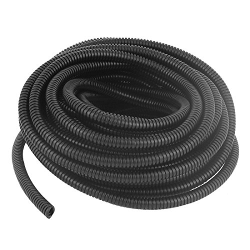 Aexit 10.5M Long Cord Management 10mm Diameter Plastic Corrugated Tube Electric Cable Raceways Conduit Pipe