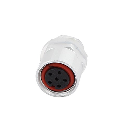 Aexit M12-6 Thread Electrical Boxes, Conduit & Fittings 6P Female Rear Assembly Type Panel Waterproof Conduit Fittings Cable Connector