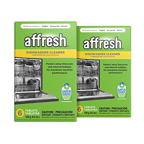 Affresh Dishwasher Cleaner, Removes Limescale and Odor, 6 Count (2-Pack)