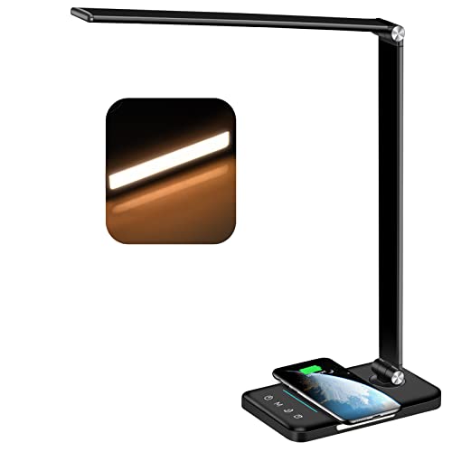 AFROG 8-in-1 LED Desk Lamp with 10W Wireless Charger & USB Port