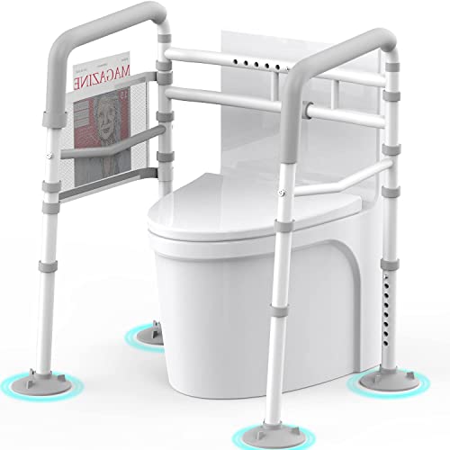 Agrish Toilet Safety Rail - Adjustable Width & Height